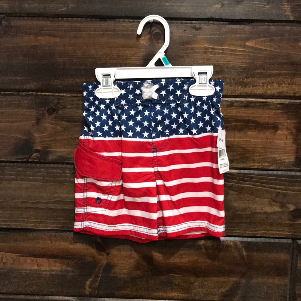 NEW American flag swim trunks